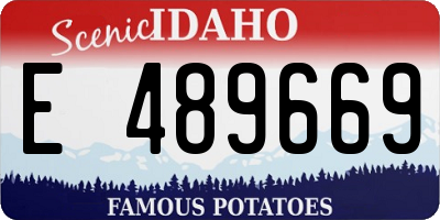 ID license plate E489669
