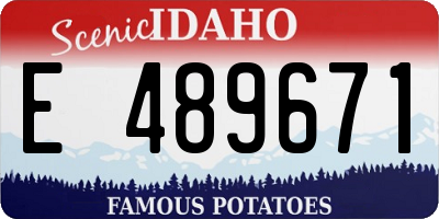 ID license plate E489671