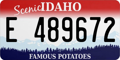 ID license plate E489672