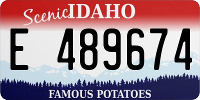 ID license plate E489674
