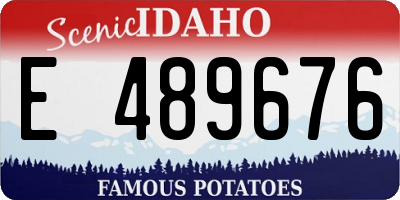 ID license plate E489676