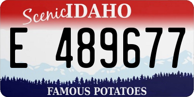 ID license plate E489677
