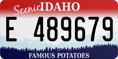 ID license plate E489679