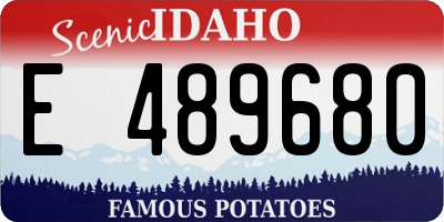 ID license plate E489680