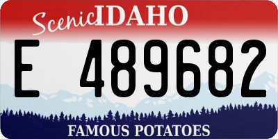 ID license plate E489682