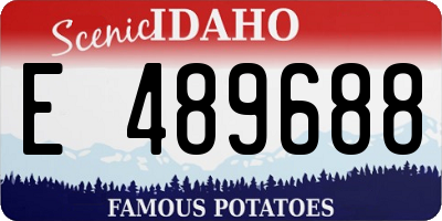 ID license plate E489688
