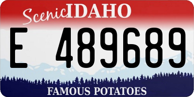 ID license plate E489689