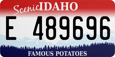 ID license plate E489696
