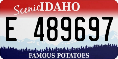 ID license plate E489697