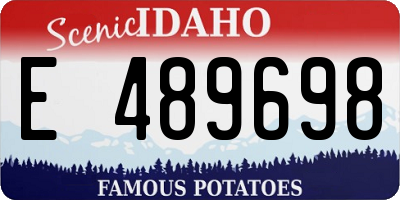 ID license plate E489698