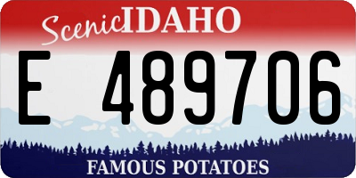 ID license plate E489706