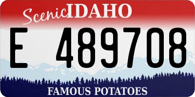ID license plate E489708