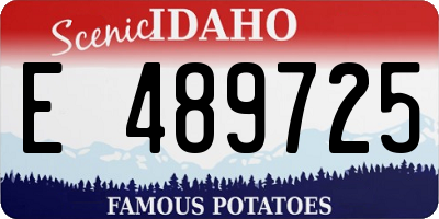 ID license plate E489725