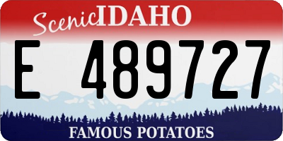 ID license plate E489727