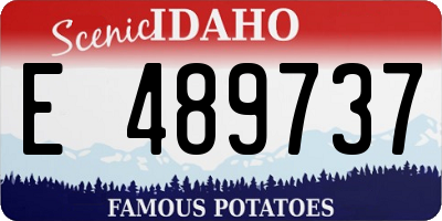 ID license plate E489737