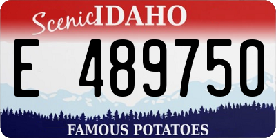 ID license plate E489750