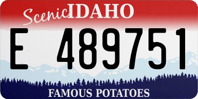 ID license plate E489751