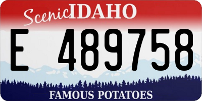 ID license plate E489758