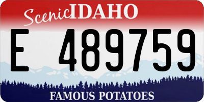 ID license plate E489759