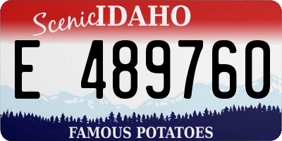 ID license plate E489760
