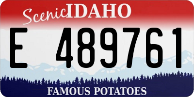 ID license plate E489761