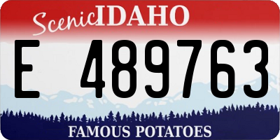 ID license plate E489763