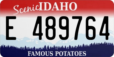 ID license plate E489764