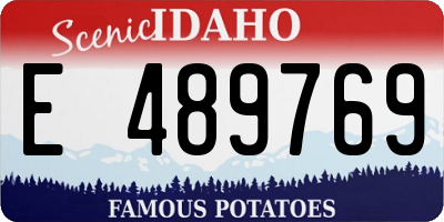 ID license plate E489769