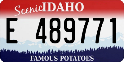 ID license plate E489771