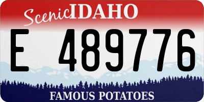 ID license plate E489776