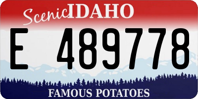 ID license plate E489778