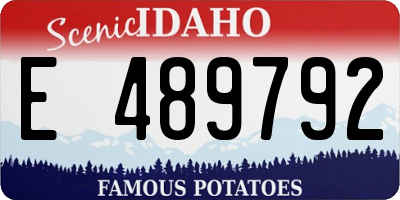 ID license plate E489792