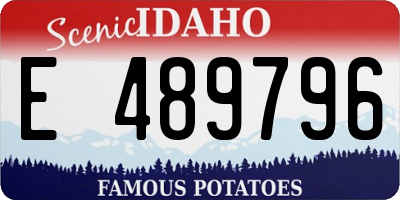 ID license plate E489796