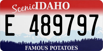 ID license plate E489797