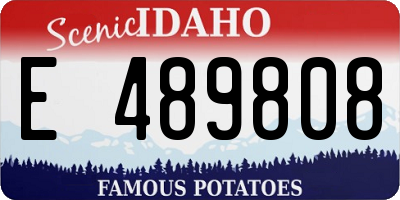 ID license plate E489808