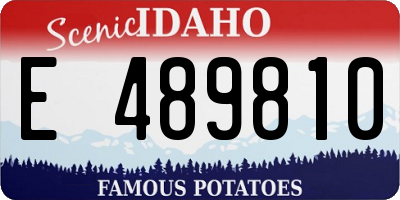 ID license plate E489810