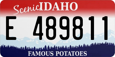 ID license plate E489811