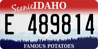 ID license plate E489814
