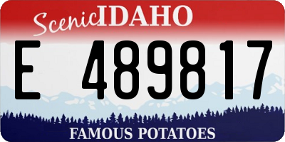 ID license plate E489817