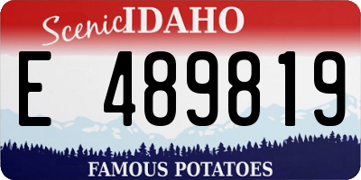 ID license plate E489819