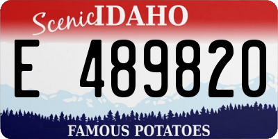 ID license plate E489820