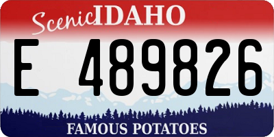 ID license plate E489826