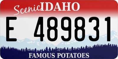 ID license plate E489831