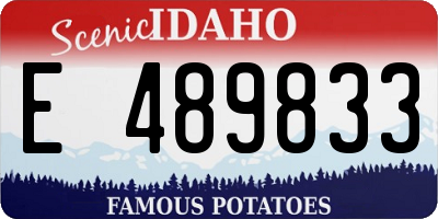 ID license plate E489833