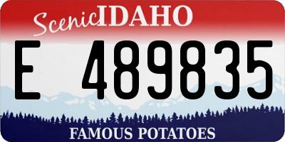ID license plate E489835