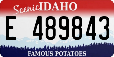 ID license plate E489843