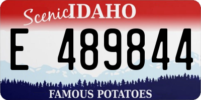ID license plate E489844
