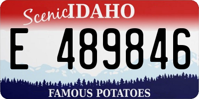 ID license plate E489846
