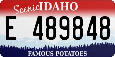 ID license plate E489848