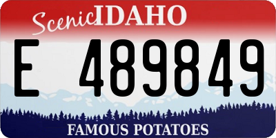 ID license plate E489849